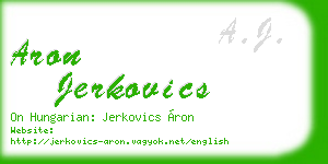 aron jerkovics business card