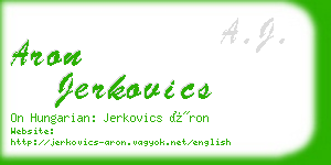 aron jerkovics business card